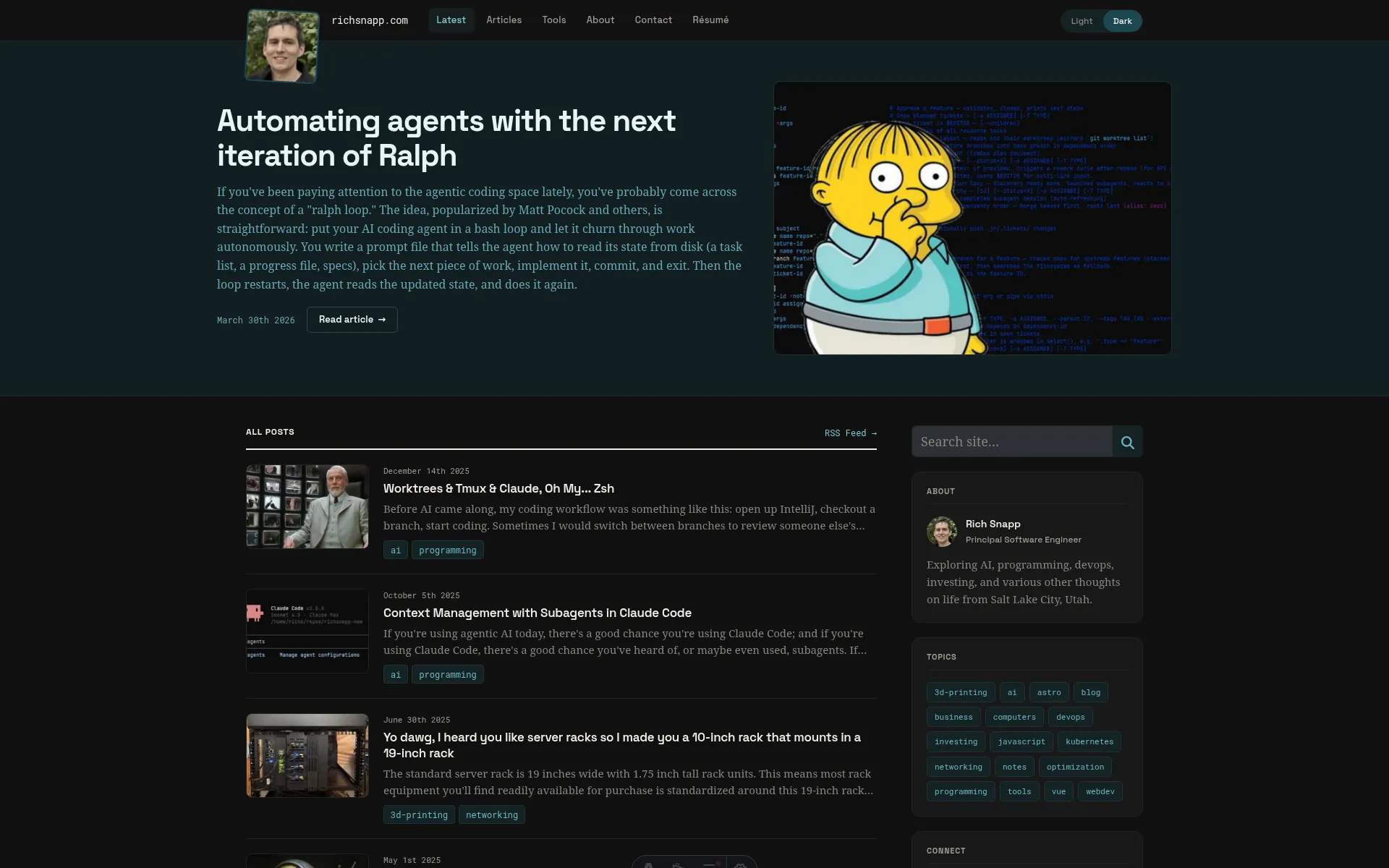 After: Homepage before and after polish commits